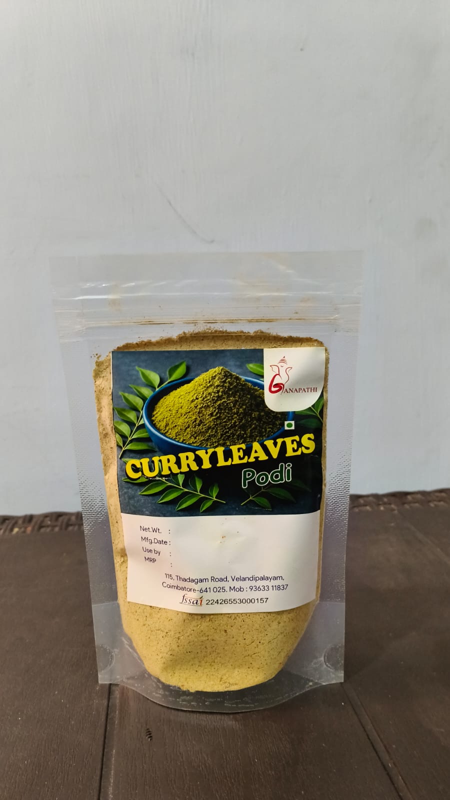 Curry Leaves Podi — Brahmin made, sattvic